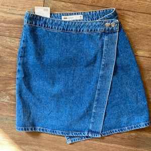Zara denim wrap skirt US 6